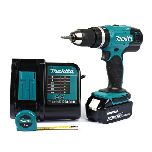 MAKITA สว่านกระแทกไร้สาย 18 โวลต์ ขนาด 13 มม. (1/2 นิ้ว) รุ่น DHP453SFX8