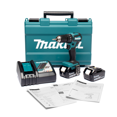 MAKITA สว่านกระแทกไร้สาย 18 โวลต์ ขนาด 13 มม. (1/2 นิ้ว) รุ่น DHP483RFE