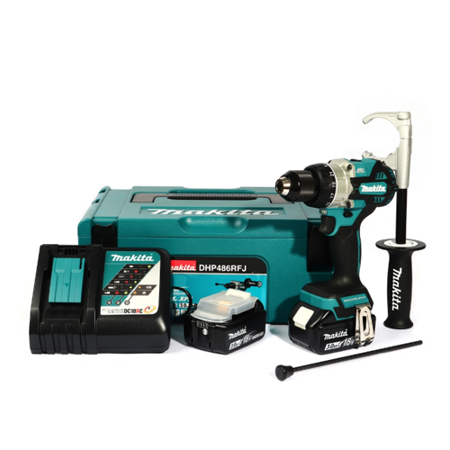 MAKITA สว่านกระแทกไร้สาย 18 โวลต์ ขนาด 13 มม. (1/2 นิ้ว) รุ่น DHP486RFJ