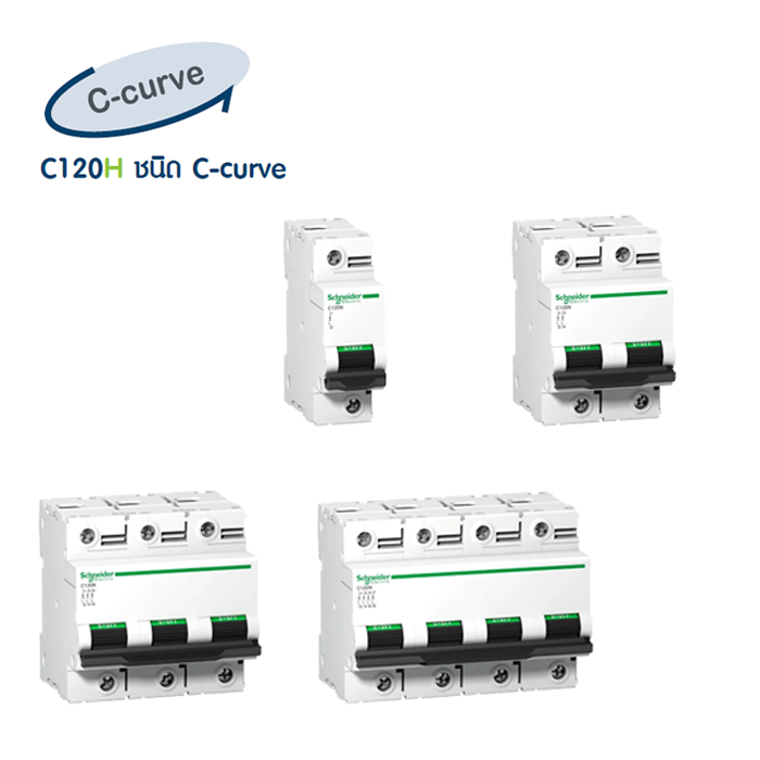 เบรกเกอร์ MCB C120H ชนิด C-curve